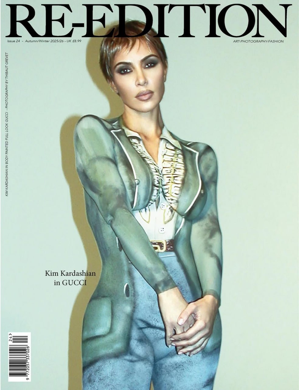 Обнаженная Ким Кардашьян украсила обложку Re-Edition Magazine